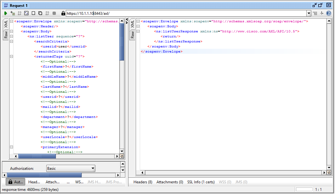 SoapUI: End User Search Results