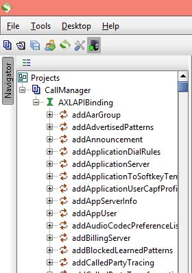 SoapUI: Methods Tree Listing
