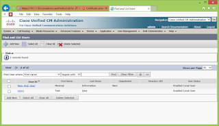 CUCM GUI: New Use visible in CUCM