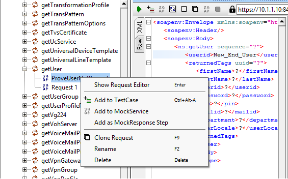 SoapUI: Add request to test case